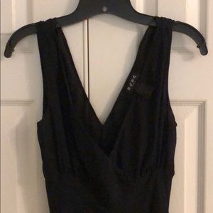 BCBG Black cocktail dress, 100% silk.